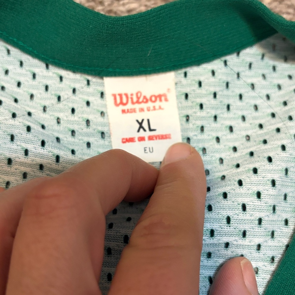 Vintage Rare Wilson Philadelphia Eagles Kelly Green Mesh Jersey 80s 90s XL - Picture 4 of 6